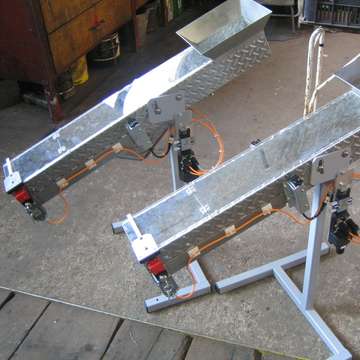 Welding press equipment: gravity chute for OK/NOK parts